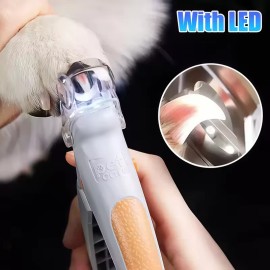 Professional Pet Nail Clipper Scissors With LED Light Cat Dog Nail Clipper Tool