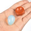 Justinstones Synthetic Opalite Moonstone Glass 30mm Egg Shaped Crystal Healing