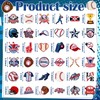 HunnmingRe 72 Pcs Baseball Iron on Patches Chenille Embroidered Baseball