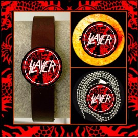 SLAYER HEAVY METAL BAND-ANGEL OF DEATH SET OF 3  BRACELETNECKL