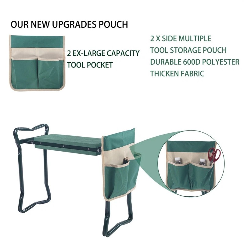 motor_power2024 Foldable Kneeler Garden Kneeling Bench Stool Soft Cushion Seat