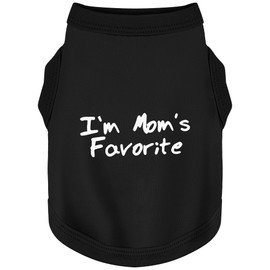 Cozy Sleeveless Canine Wear Dog Clothes, Soft, Lightweight, and Breathable Cotton Dog Shirt with I'm Mom's Favorite Print.Vest Tank Top Ideal for Small, Medium, and Large Breeds Black XL