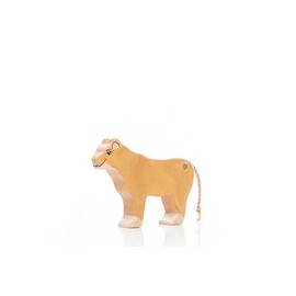 Lilu® Lioness with Luminous Heart, Forest Wooden Animals Hand-Painted, Wooden Toy Made of FSC® Wood, EN71 and Dekra Certified