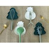 Cute Ceramic Spoon Rest & Holder for Stove Top, Christmas