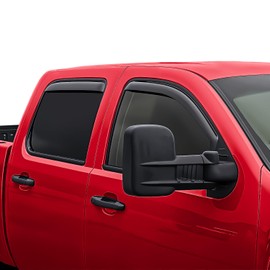 Voron Glass in-Channel Extra Durable Rain Guards for Trucks GMC Sierra 2500HD/3500HD 2007-2014 Crew Cab, Window Deflectors, Vent Window Visors, 4 Pieces - 200834