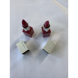 Clinique 2X Clinique POP LIP COLOR + PRIMER Lipstick - 14 Plum Pop ~ Mini Size
