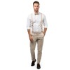 Beige Suspenders & Beige Bow Tie - Size: Adult (up