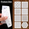 8pcs Plastic Sashiko Stencil, 8 Styles Geometric Embroidery Stabilizers White