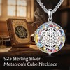 HUKKUN Metatrone's Cube Necklace Sterling Silver Sacred Geometry Seal of