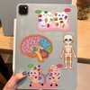 24 Sheets Human Anatomical Organs Make-A-Face Stickers Mix and Match