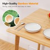 HOOBRO HOOBRO Bamboo Dining Table, Square Dining Table for 2,