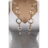 Chico's Cream / Gold Statement Necklace NWTS