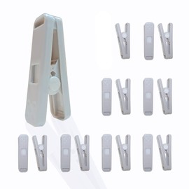 Strong Plastic Clothespins-16 Pack Heavy Duty Laundry Clothes Pins, Strong Clips, Non-Slip Clothes Pegs, Chip Clips, Hanger Clip, Rustless, Windproof, Heatproof-Gray