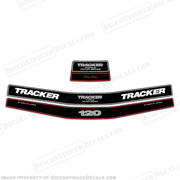 Discontinued Decals Fits Tracker 120hp Engine Decal kit - Mid