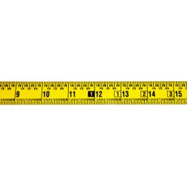 Workbench Ruler – Adhesive Backed – 1 Inch Wide X 8 Foot Long – Left to Right – Fractional – 1/16” Grads