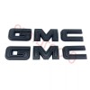 Auto NEW Front Rear Black Emblem Overlay 2019-2025 GMC Sierra