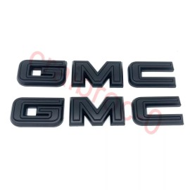 Auto NEW Front Rear Black Emblem Overlay 2019-2025 GMC Sierra 1500 2500HD 3500HD
