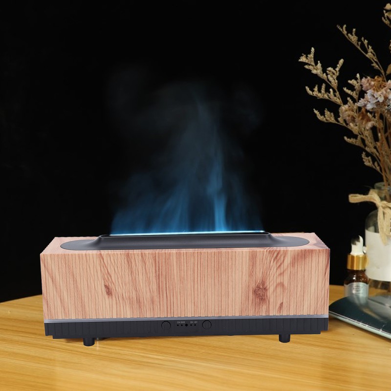 Flame Aroma Diffuser 200ml Woodgrain Model Nano Atomized Humidification Flame