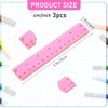 Ruler 6 Inch, 3 Pack Ruler Set Plastic Straight Ruler