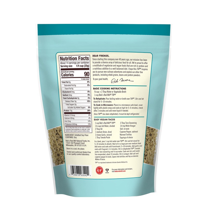 Bob's Red Mill Textured Vegetable Protein, 12 oz, 2 pk