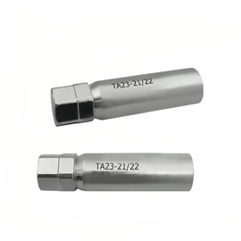 Lskioer 2Pcs 10 Point Spline Lug Nuts, 13/16" & 7/8" Hex Drive Splined Nut Key Lock Tool Socket for Larger Vehicle, Replaces TA23-21/22