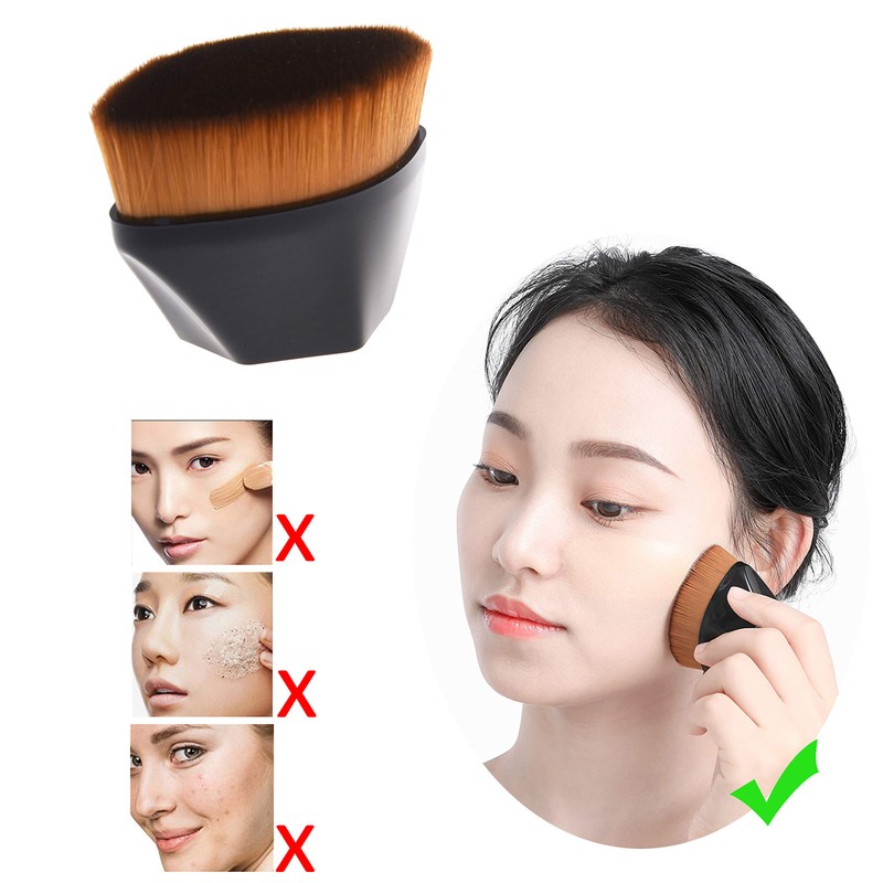 Diamond Shield Powder Foundation Brush - Flat Top Kabuki Makeup