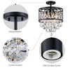 WUZUPS Crystal Drum Chandelier Flushmount Ceiling Light Modern Lighting Fixture