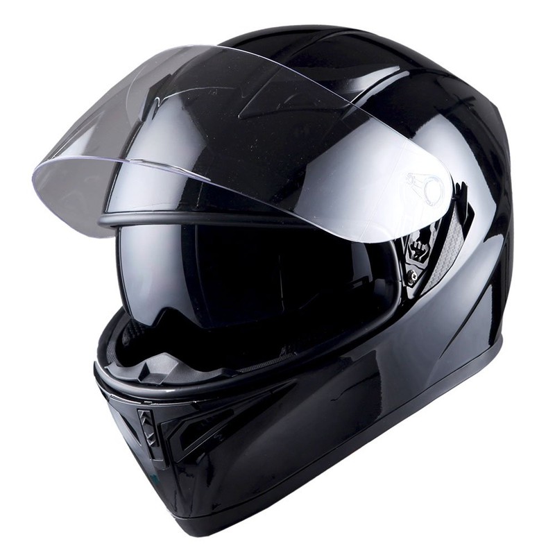 1Storm Motorcycle Full Face Dual Visor Helmet Bundle with Freedconn