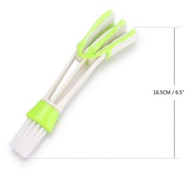 AISIBO Mini Duster for Car Air Vent, Automotive Air Conditioner Cleaner and Brush, Dust Collector Cleaning Cloth Tool for Keyboard Window Leaves Blinds Shutter（Set of 2）