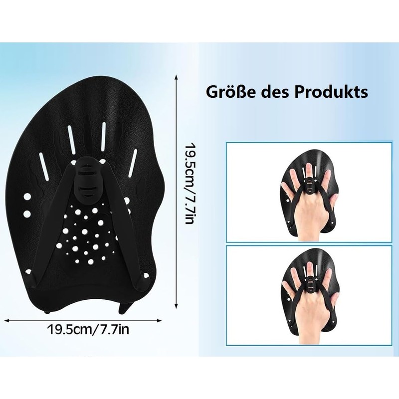 KOMUNJ 1 Pair Hand Paddles for Swimming, Swimming Paddles with