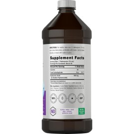 Horbäach Liquid Hyaluronic Acid Supplement | 100 mg | 16 oz | Mixed Berry Flavor | Non-GMO and Gluten Free Formula