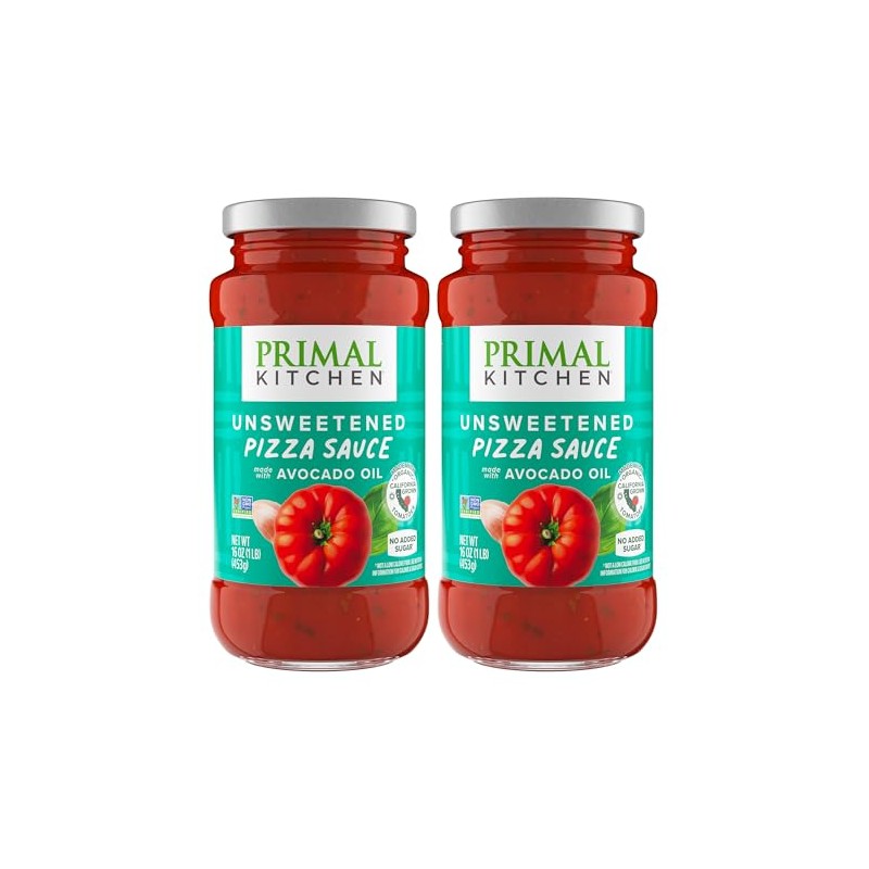 Primal Kitchen Unsweetened Red Pizza Sauce, No Added Sugar, Made