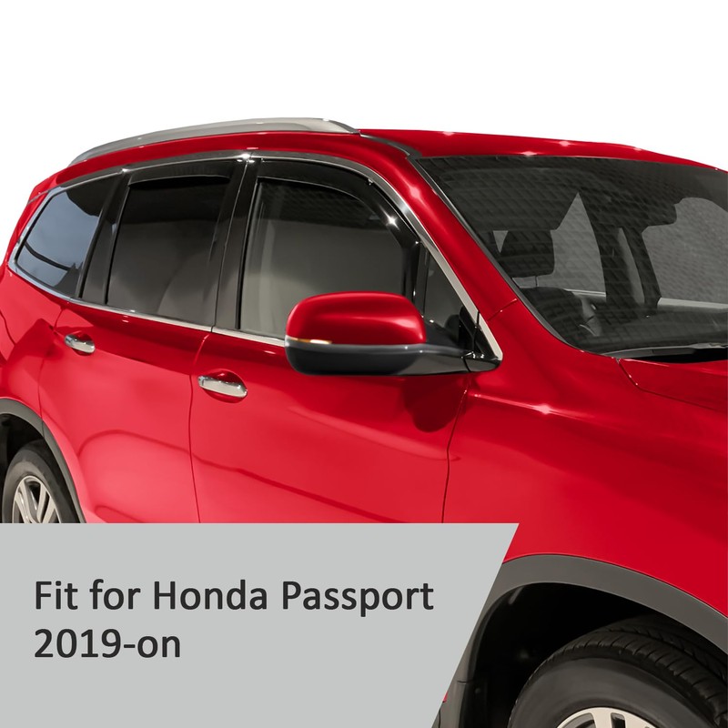 Voron Glass in-Channel Extra Durable Rain Guards for Honda Passport
