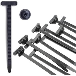 50PCS Nylon Universal Cable Tie Buckle, Heavy Duty Self-Locking Zip Tie Clips with Pin and Button Lock, UV Resistant Heat-Proof Plastic Cable Ties for Car Repair, Fastening, DIY Home