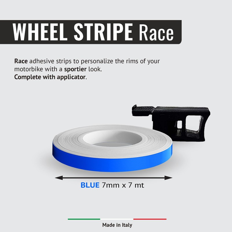 Quattroerre 10288 Wheel, Blue Race Stripes, 7 mm x 7