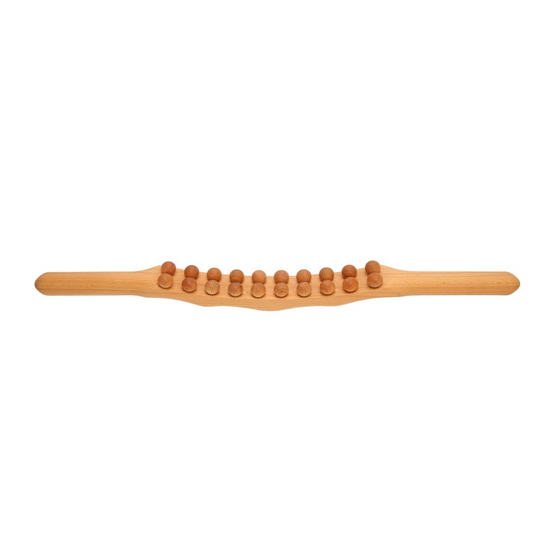 Body Gua Sha Stick Muscle Relaxing 20 Beads Wooden Scraping