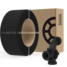 Inslogic PA6-GF25 Glass Fiber Reinforced Nylon Filament 1.75mm, 0.5kg Black Refill, High-Temp 3D Printing Material with 210°C HDT, Tough & Heat-Resistant, for Industrial FDM Printers