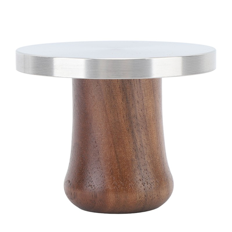 Wood Handle Coffee Tamper Stainless Steel Press Detachable Flat Base
