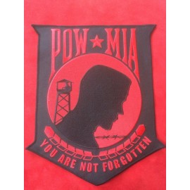 NEW Large POW MIA 12 Inch Patch  - You Are Not Forgotten - Embroidery - Iron-On