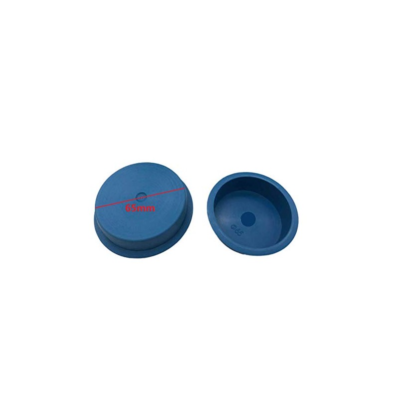 Rubber Blanking Plugs Closed Steel Pipe Panel Blue Flush Mount