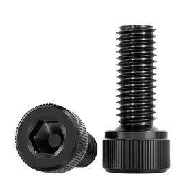 Drenky Cylindrical Head Screws Black Pack of 10 M8 x 16 mm Cylinder Screws with Hexagon Socket DIN 912 (ISO 4762) Machine Screws Stainless Steel A2 V2A Fully Threaded Screws