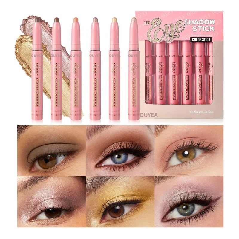 Sombra Para Ojos En Barra Varios Tonos Perla Impermeable