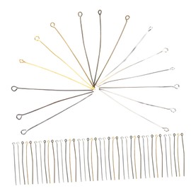 DOITOOL 500pcs Earring Hooks Jewelry Making Eye Pin Metal Head Pin for Bead Kit