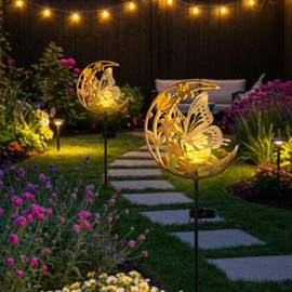 JOBOSI Solar Butterfly Floor Lamp, Waterproof Outdoor Solar Light for Garden, Yard, Patio Decor, Auto On/Off, Long-Lasting Battery, Unique Gift for Mom, Grandma, Christmas