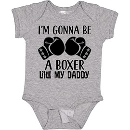 inktastic Boxer Like Daddy Boxing Baby Bodysuit 6 Months 0060 Heather Grey 34b73