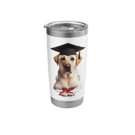 Labrador Retriever Dog Graduation Cap School Graduate Owner Stainless Steel Insulated Tumbler
