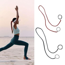 Thoquene Pack of 2 Original Hair Bobbles Black and Red Hair Ties