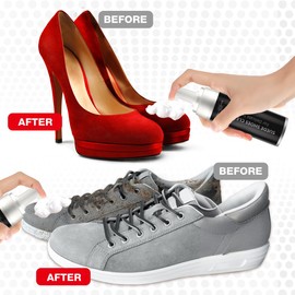 SHIMMERIX Suede Shoes Cleaner Kit - Eco Friendly Formula Designed for Delicate Suede - Removes Stains & Scuff Marks, Prevents Color Fading, Safe to Use on Colored Suede, Reviving Suede Texture