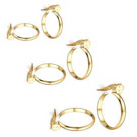 MILACOLATO 3Pairs Clip On Hoop Earrings for Women 14K Gold Plated Fashion Clip On Earrings Minimalist Chunky Hoop Earrings Silver Gold No Pierced Fake Earrings for Girls 20MM 25MM 30MM 3G