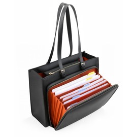 Bulado Teacher Tote Bag with Accordion File Pocket, Large Teacher Work Tote Bag for Women, Waterproof, Fits 15.6" Laptop